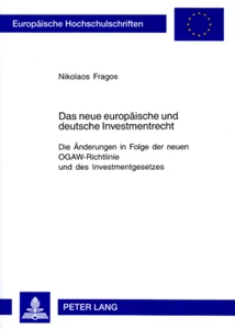 Title: Das neue europäische und deutsche Investmentrecht