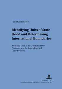 Title: Identifying Units of Statehood and Determining International Boundaries