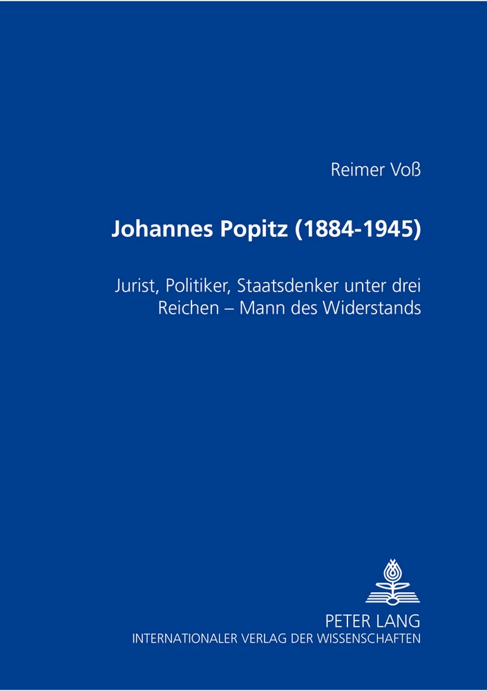 Title: Johannes Popitz (1884-1945)