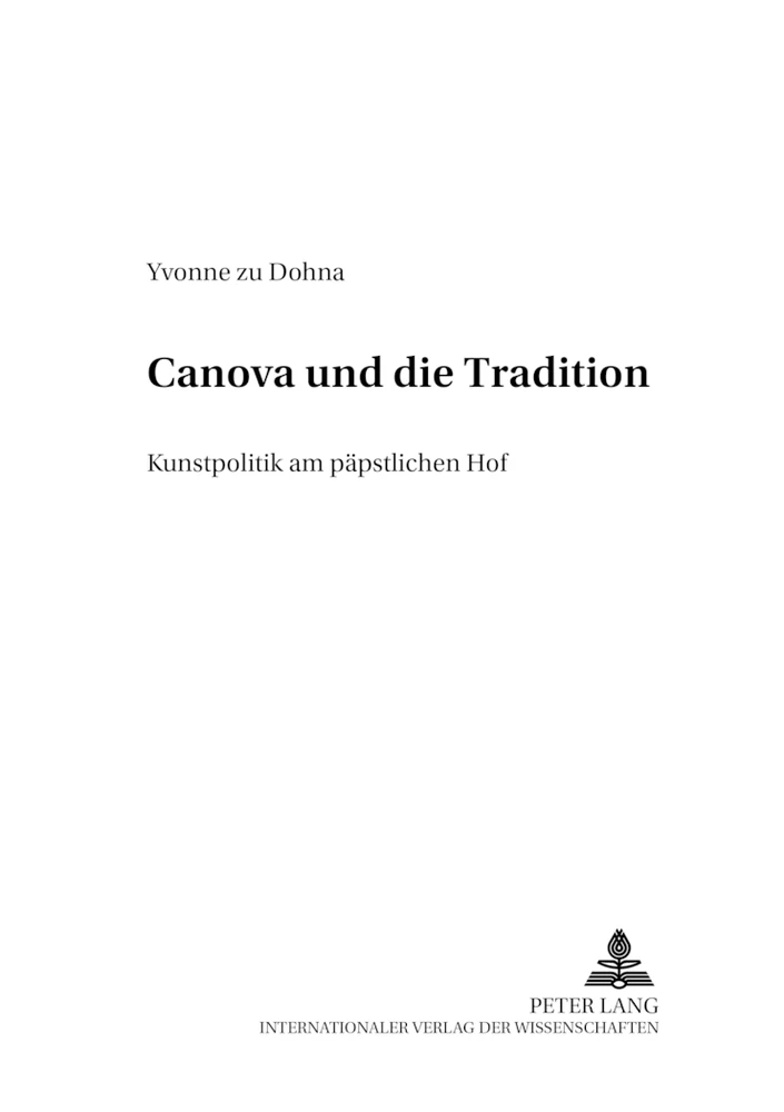 Titel: Canova und die Tradition