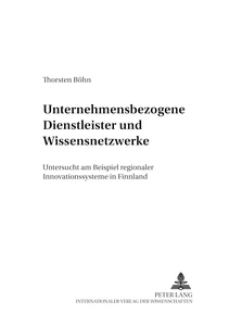 Title: Unternehmensbezogene Dienstleister und Wissensnetzwerke