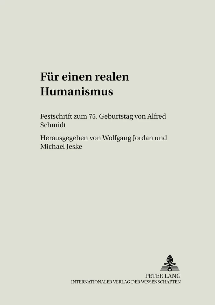 Title: Für einen realen Humanismus