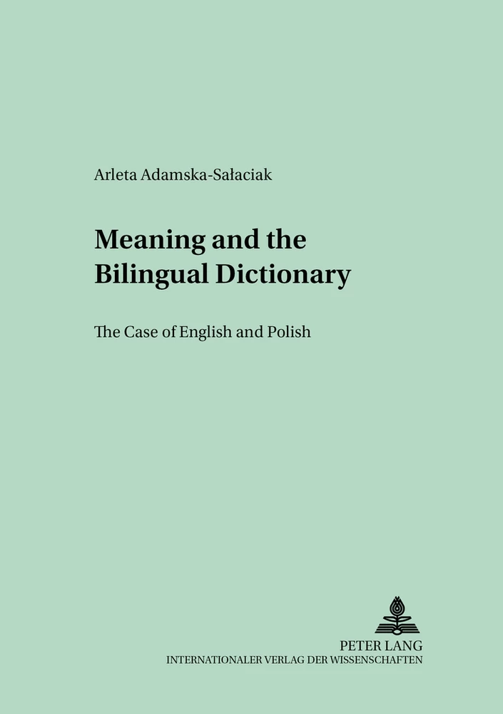 Title: Meaning and the Bilingual Dictionary