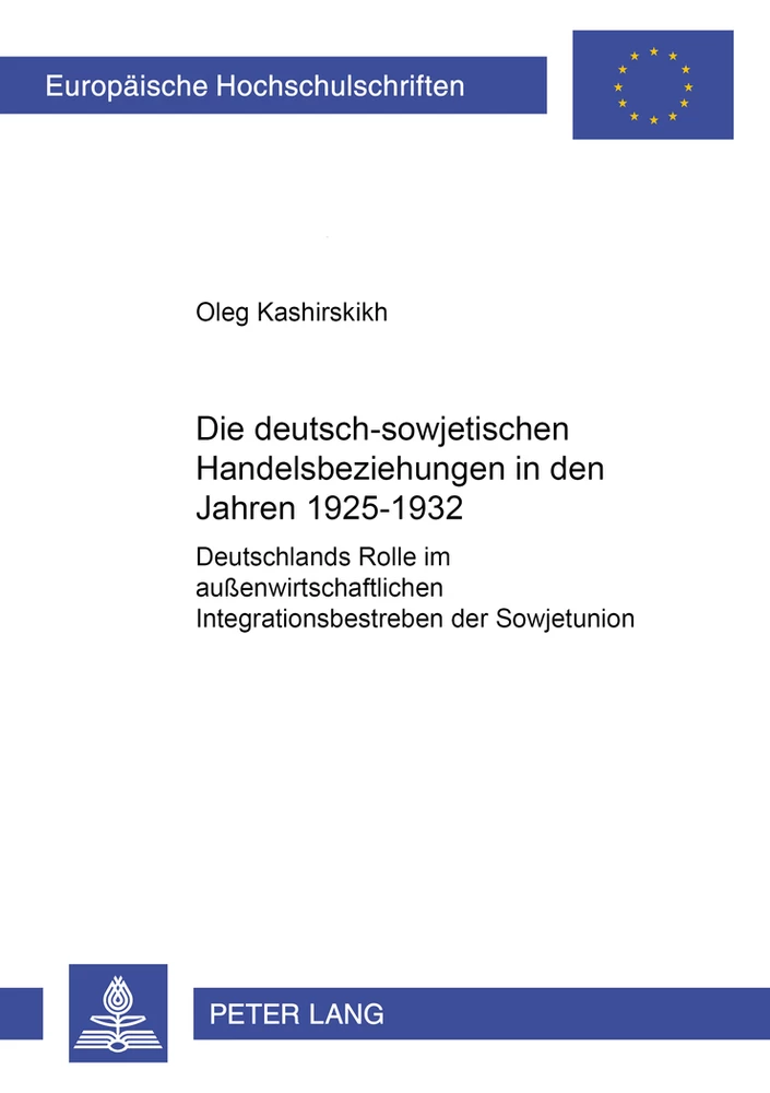Title: Die deutsch-sowjetischen Handelsbeziehungen in den Jahren 1925-1932