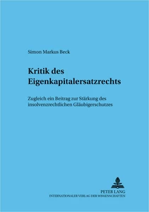 Title: Kritik des Eigenkapitalersatzrechts
