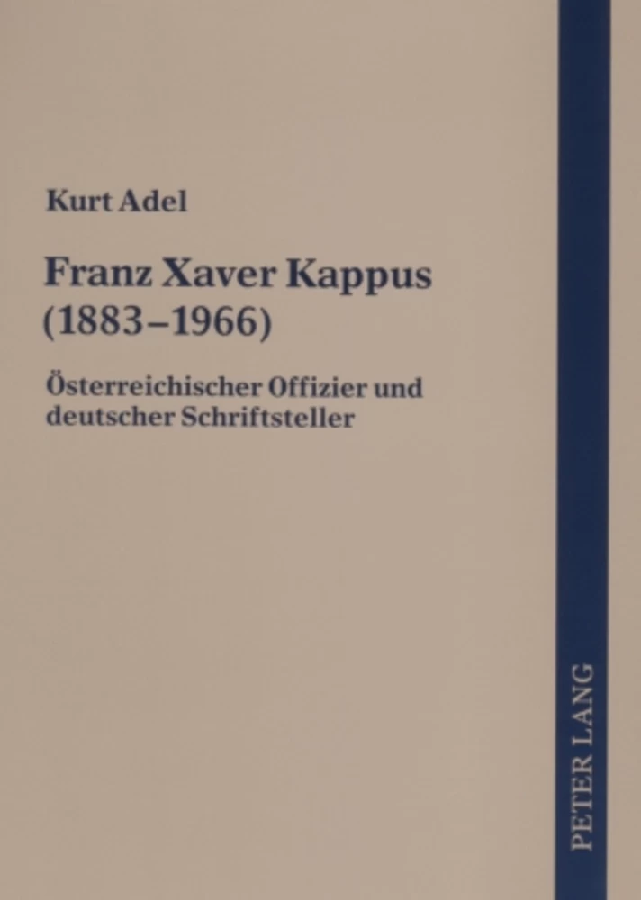 Titel: Franz Xaver Kappus (1883-1966)