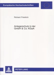Titel: Anlegerschutz in der GmbH & Co. KGaA