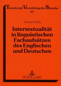 Title: Intertextualität in linguistischen Fachaufsätzen des Englischen und Deutschen