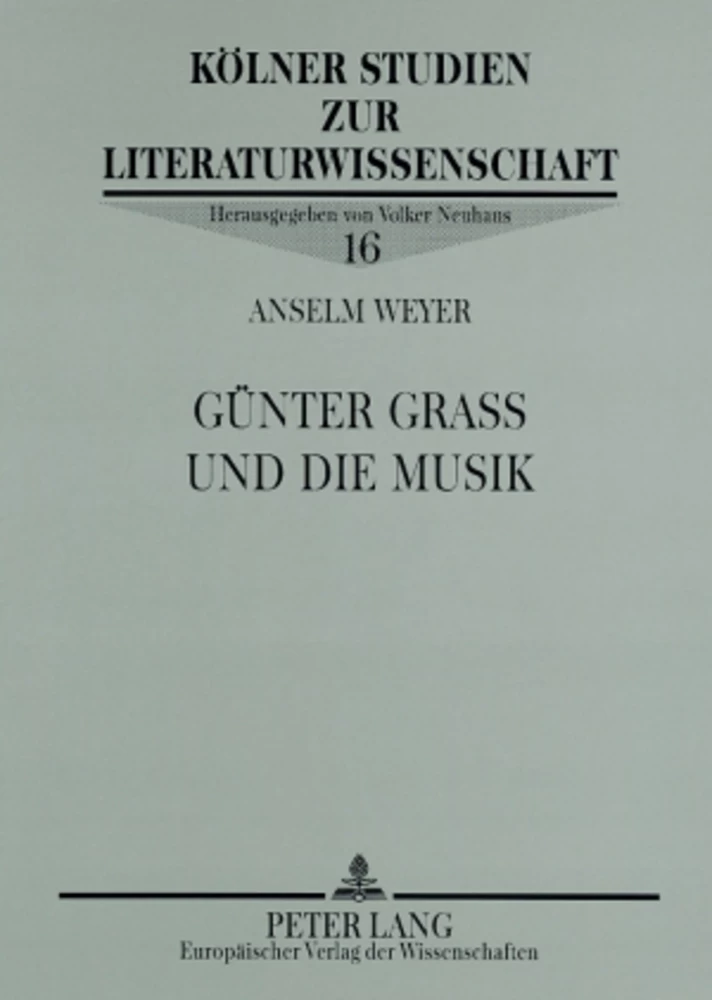 Titel: Günter Grass und die Musik