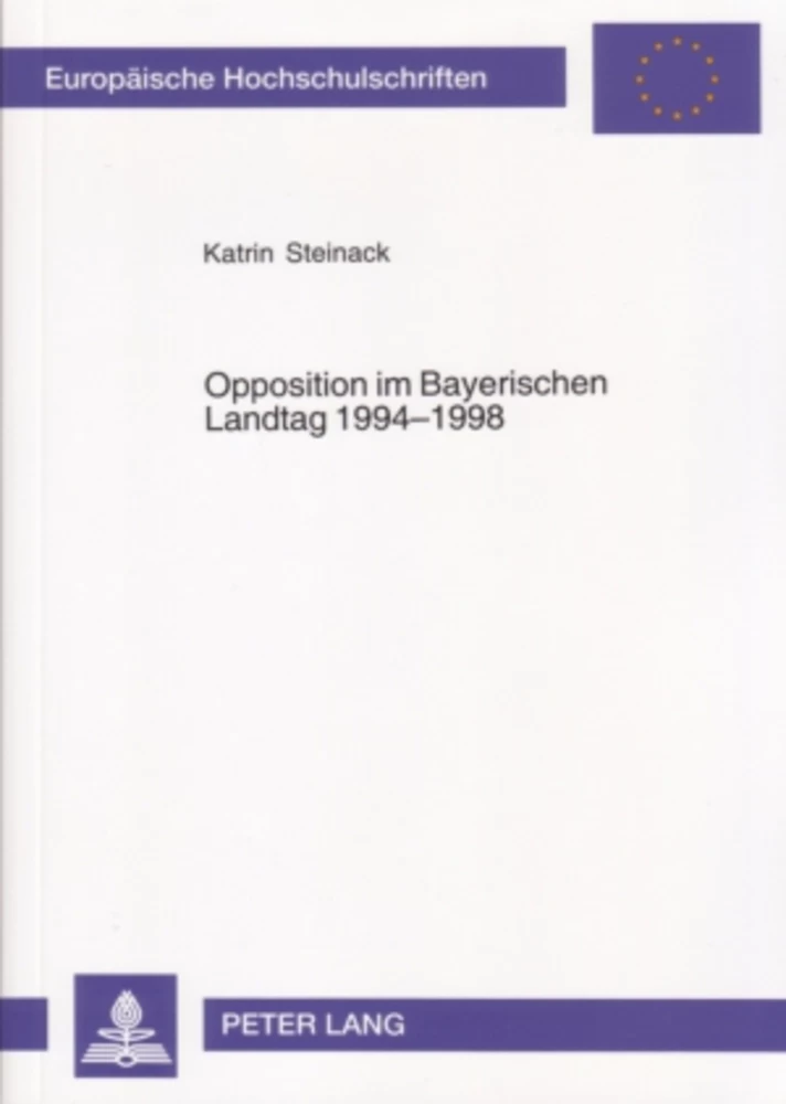 Titel: Opposition im Bayerischen Landtag 1994-1998