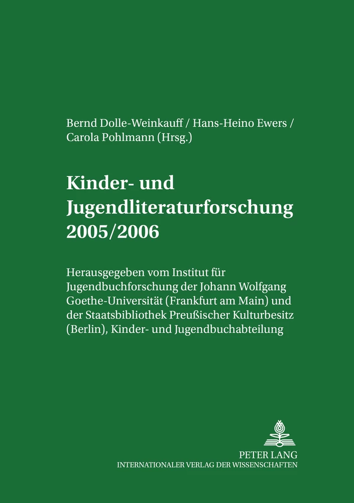 Titel: Kinder- und Jugendliteraturforschung 2005/2006