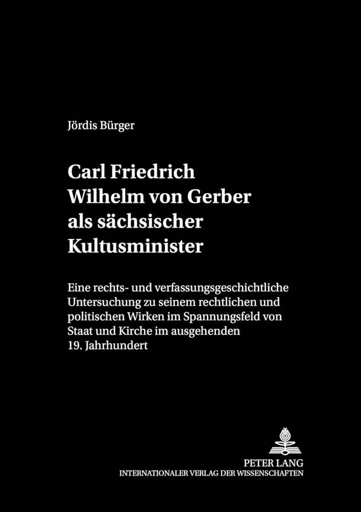 Titel: Carl Friedrich Wilhelm von Gerber als sächsischer Kultusminister