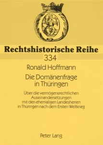 Titel: Die Domänenfrage in Thüringen