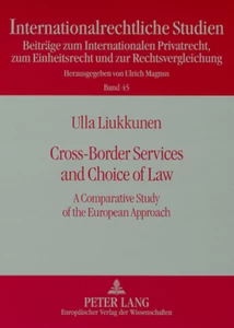 Title: Cross-Border Services and Choice of Law