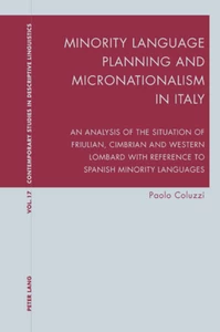 Title: Minority Language Planning and Micronationalism in Italy