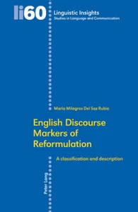 Title: English Discourse Markers of Reformulation