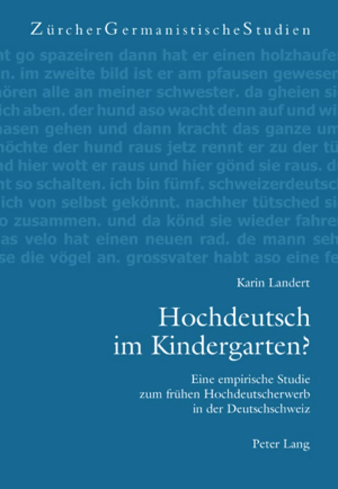Title: Hochdeutsch im Kindergarten?