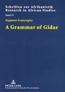 Title: A Grammar of Gidar