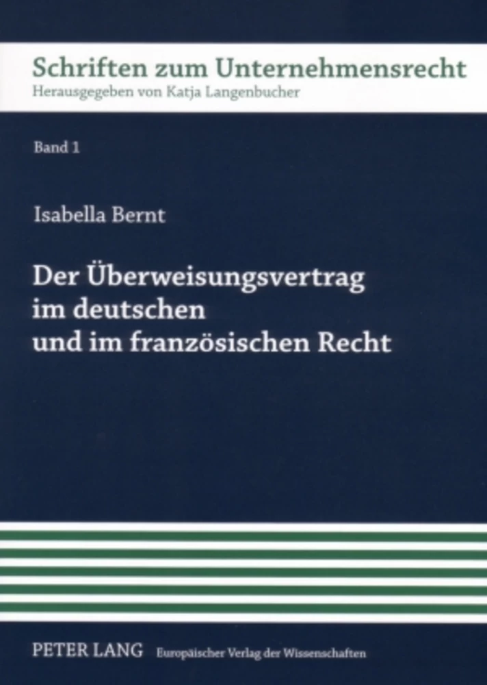 Titel: Der Überweisungsvertrag im deutschen und im französischen Recht