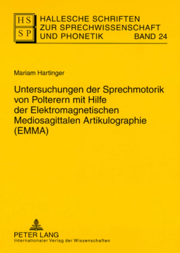 Title: Untersuchungen der Sprechmotorik von Polterern mit Hilfe der Elektromagnetischen Mediosagittalen Artikulographie (EMMA)