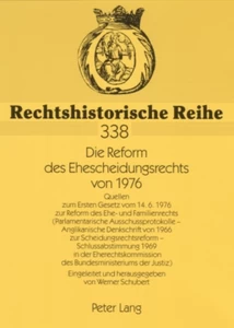 Title: Die Reform des Ehescheidungsrechts von 1976
