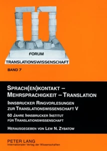 Title: Sprach(en)kontakt – Mehrsprachigkeit – Translation