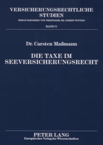 Title: Die Taxe im Seeversicherungsrecht