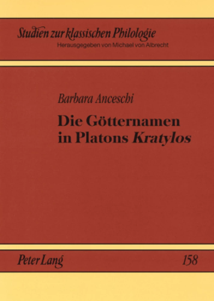 Titel: Die Götternamen in Platons «Kratylos»