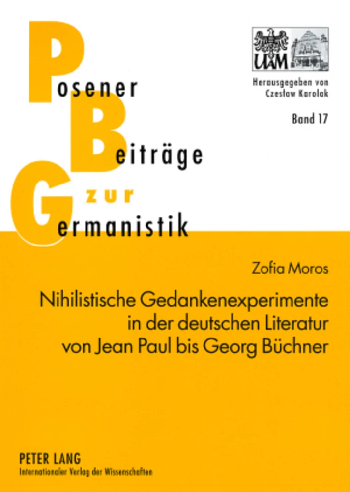Titel: Nihilistische Gedankenexperimente in der deutschen Literatur von Jean Paul bis Georg Büchner