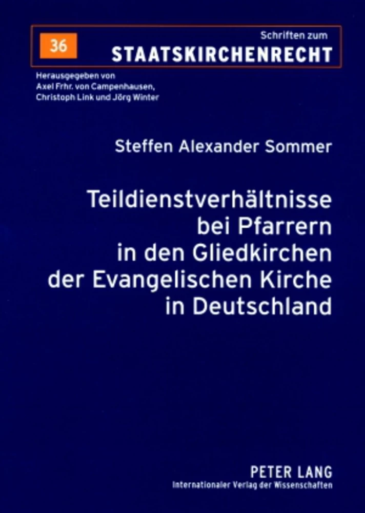 Titel: Teildienstverhältnisse bei Pfarrern in den Gliedkirchen der Evangelischen Kirche in Deutschland