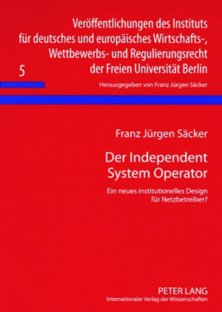 Titel: Der Independent System Operator