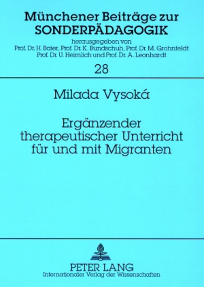Title: Ergänzender therapeutischer Unterricht für und mit Migranten