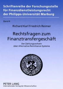 Titel: Rechtsfragen zum Finanztransfergeschäft