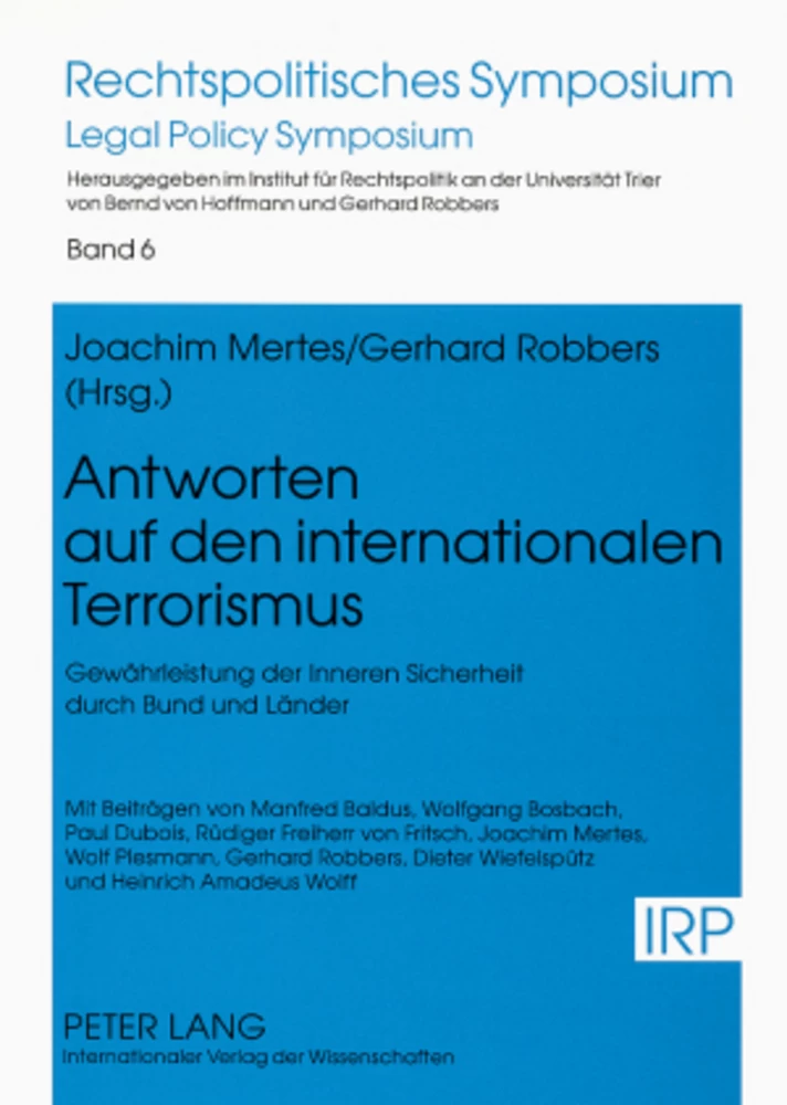 Titel: Antworten auf den internationalen Terrorismus