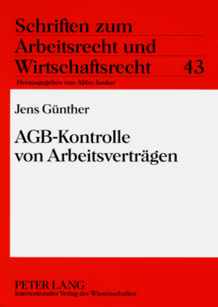 Title: AGB-Kontrolle von Arbeitsverträgen