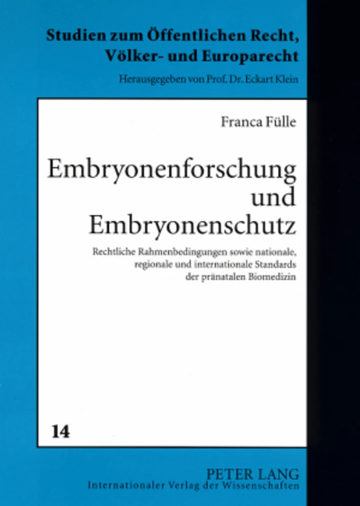 Titel: Embryonenforschung und Embryonenschutz