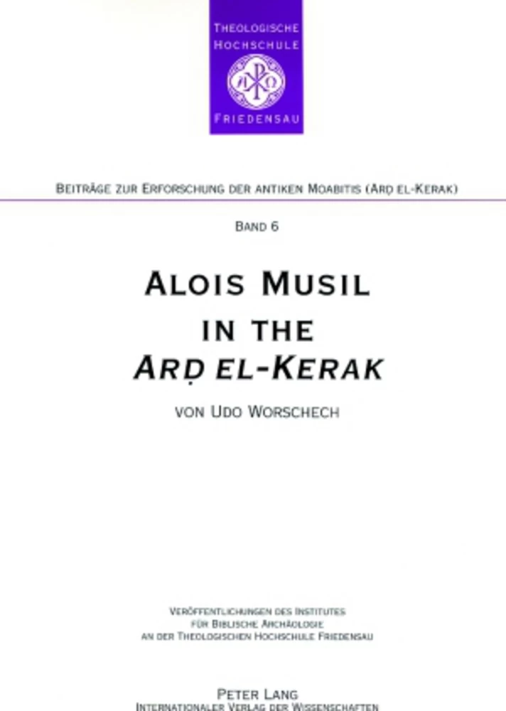 Title: Alois Musil in the «Ard el-Kerak»