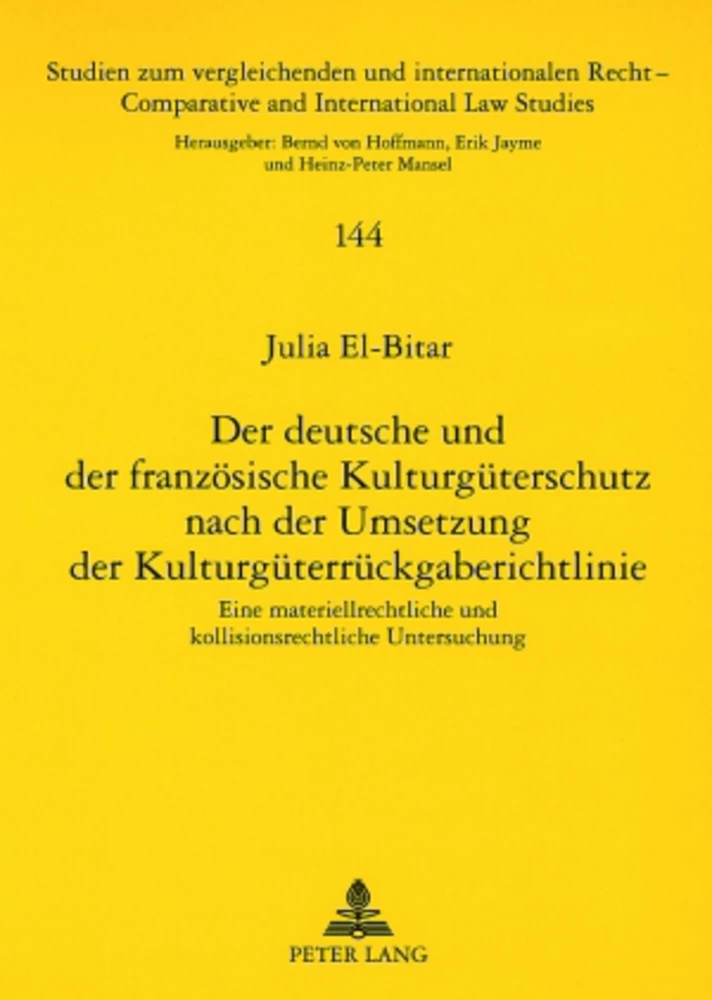 Titel: Der deutsche und der französische Kulturgüterschutz nach der Umsetzung der Kulturgüterrückgaberichtlinie