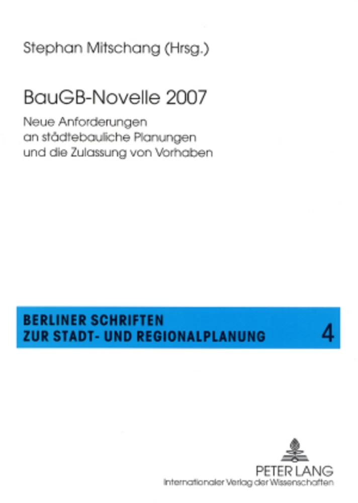 Titel: BauGB-Novelle 2007
