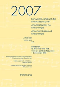 Title: Schweizer Jahrbuch für Musikwissenschaft- Annales Suisses de Musicologie- Annuario Svizzero di Musicologia