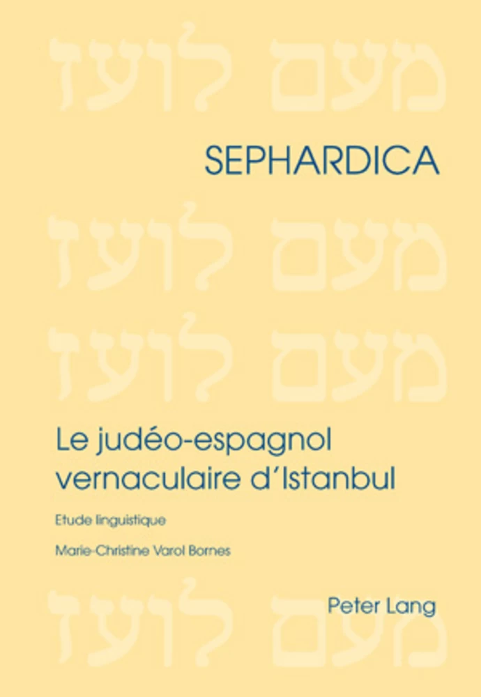 Titre: Le judéo-espagnol vernaculaire d’Istanbul