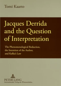 Title: Jacques Derrida and the Question of Interpretation