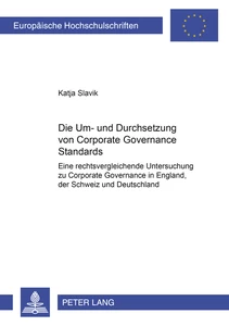 Titel: Die Um- und Durchsetzung von Corporate Governance Standards