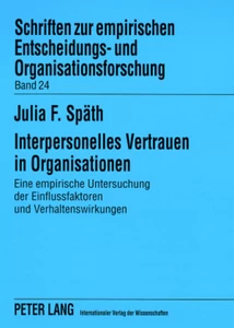 Title: Interpersonelles Vertrauen in Organisationen