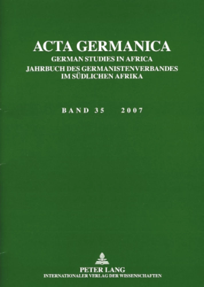 Titel: Acta Germanica