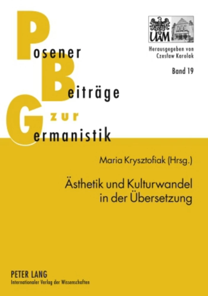 Titel: Ästhetik und Kulturwandel in der Übersetzung