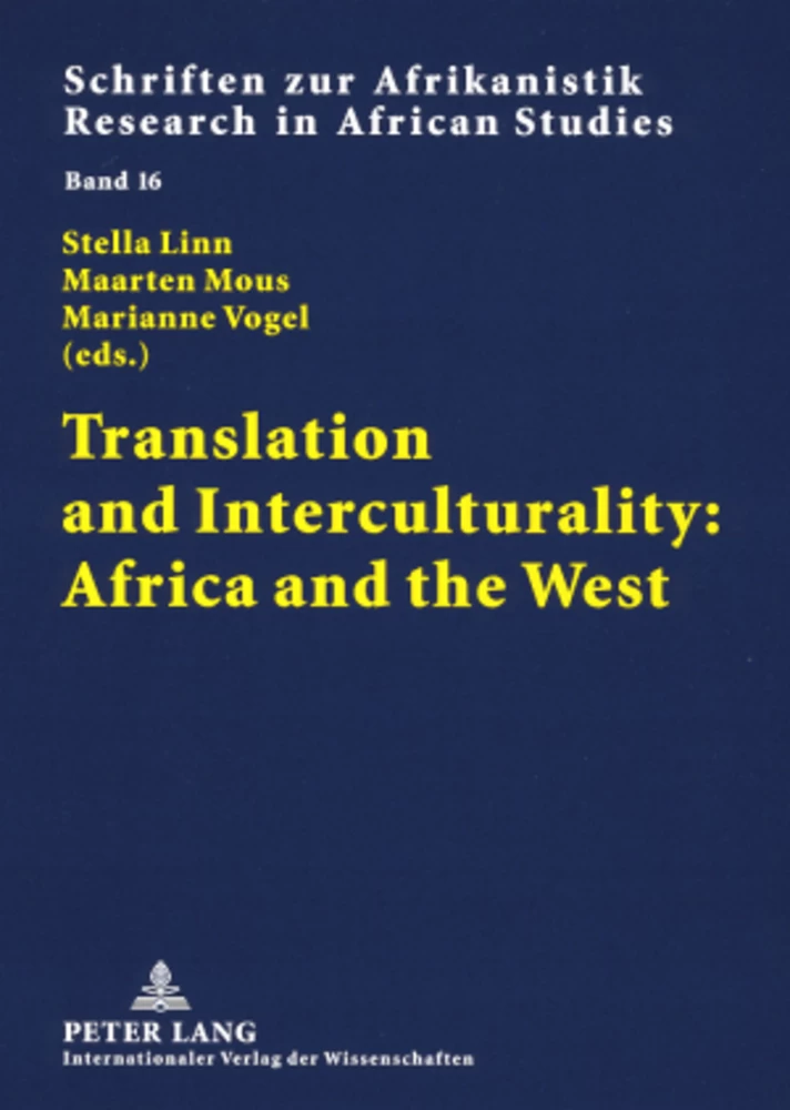 Title: Translation and Interculturality: Africa and the West