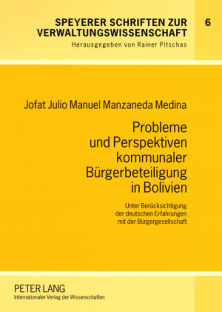 Titel: Probleme und Perspektiven kommunaler Bürgerbeteiligung in Bolivien
