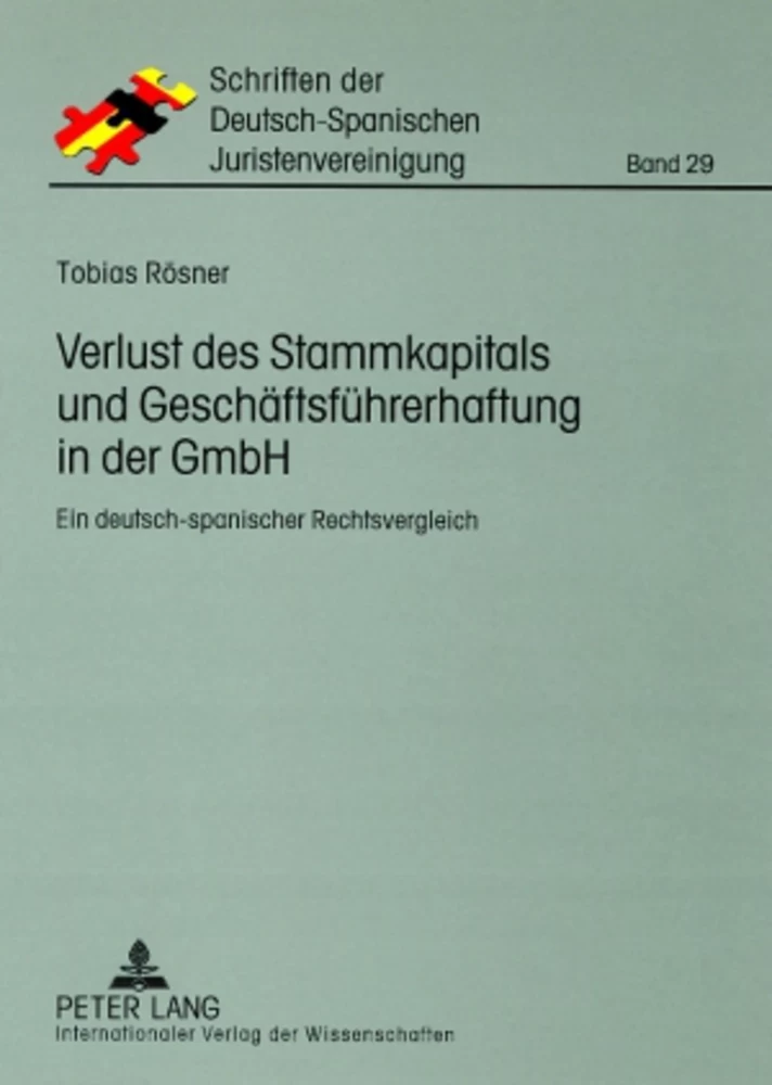 Titel: Verlust des Stammkapitals und Geschäftsführerhaftung in der GmbH