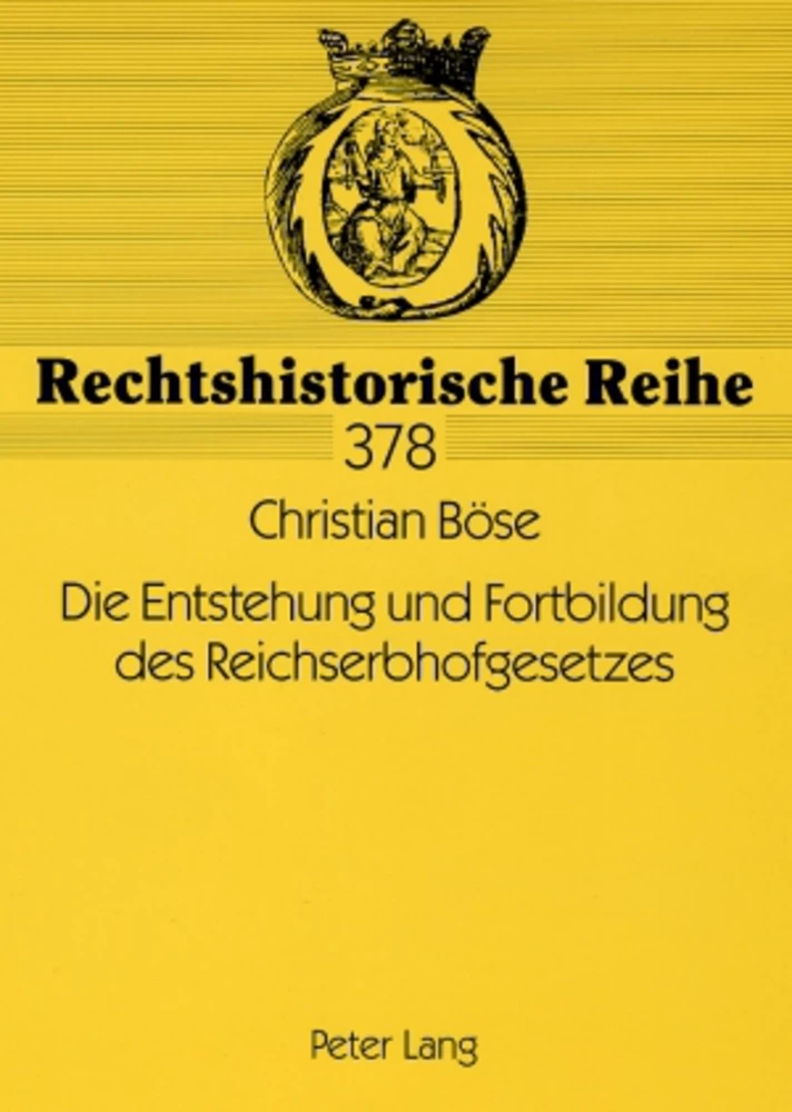 Titel: Die Entstehung und Fortbildung des Reichserbhofgesetzes